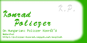 konrad policzer business card